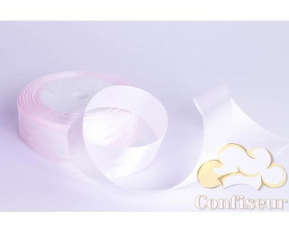 Satin ribbon 25 mm, single - sided, color-Cream