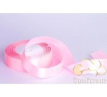 Satin ribbon 25 mm, single-sided, color - emphasizes the pink