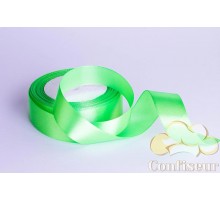 Satin ribbon 25 mm, single-sided, color - Lime