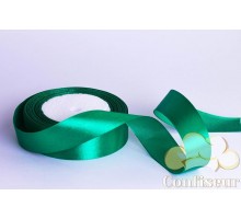 Satin ribbon 25 mm, single - sided, colour-Green