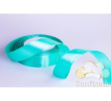 Satin ribbon 25 mm, single-sided, color - Emerald