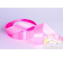 Satin ribbon 25 mm, single - sided, color-Pink