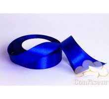 Satin ribbon 25 mm, single-sided, color - Blue