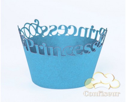 Обгортки для капкейків "Princess 2" блакитний 12 шт