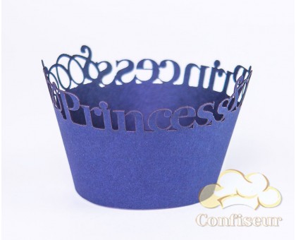 Обгортки для капкейків "Princess 2" синій 12 шт