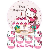 Waffle picture "Hello Kitty"-2