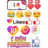 Edible wafers images "Likee" -5