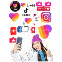 Edible wafers images "Likee" -7