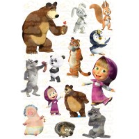 Waffle picture "Masha and the Bear"-10