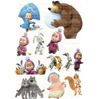 Waffle picture "Masha and the Bear"-13