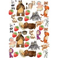 Waffle picture "Masha and the Bear"-15