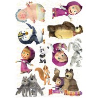 Waffle picture "Masha and the Bear"-8