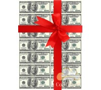 Вафельна картинка "Долари в подарунок"