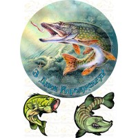 Edible wafers images "Fisherman" -11
