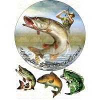 Edible wafers images "Fisherman" - 1