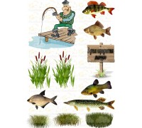 Вафельна картинка "Рибалці" - 3