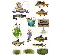 Вафельна картинка "Рибалці" - 4