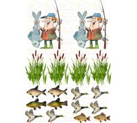 Вафельна картинка "Рибалці" - 6