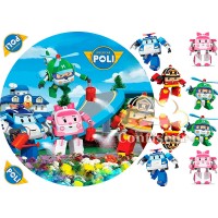 Waffle picture "Robocar Poli"-5