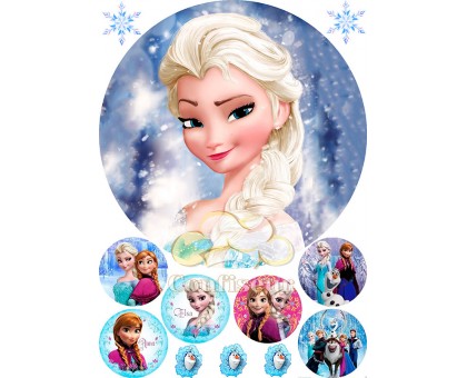 Waffle picture Cold heart-Elsa 2