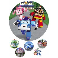 Waffle picture "Robocar Poli"-3