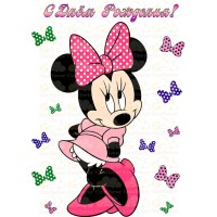 Waffle picture "Minnie mouse"-4