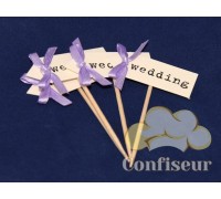 Флажок Wedding 10шт (пурпурный)